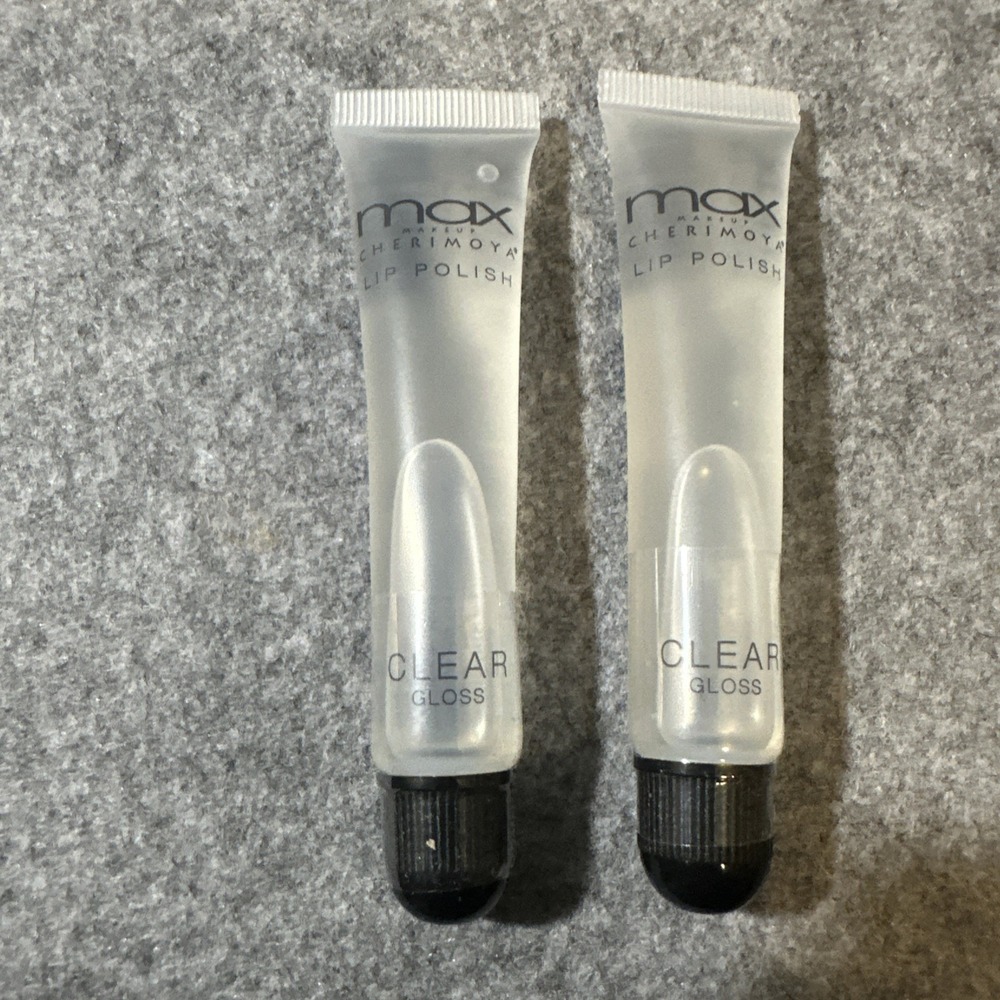 NEW Max Makeup Cherimoya Lip Polish Clear Gloss Sealed Lot Of 2